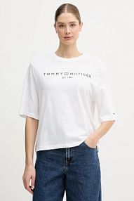 T-shirt Tommy Hilfiger  biały damski WW0WW47811