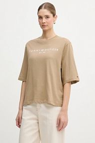 T-shirt Tommy Hilfiger  zielony damski WW0WW47811