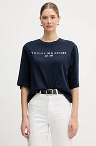 T-shirt Tommy Hilfiger  granatowy damski WW0WW47811