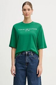 T-shirt Tommy Hilfiger  zielony damski WW0WW47811