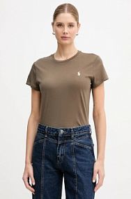 T-shirt Polo Ralph Lauren  brązowy damski 211B14605