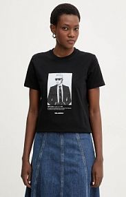 T-shirt Karl Lagerfeld  czarny damski B1W17019