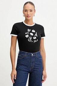 T-shirt Karl Lagerfeld  czarny damski B1W17027