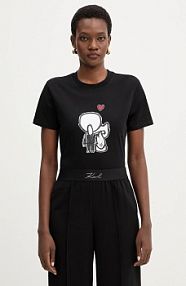 T-shirt Karl Lagerfeld  czarny damski B1W17038