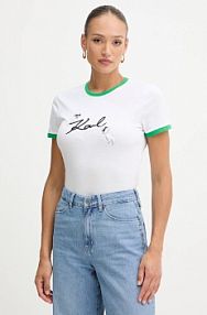 T-shirt Karl Lagerfeld  biały damski B1W17040