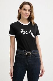 T-shirt Karl Lagerfeld  czarny damski B1W17040