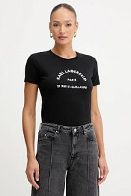 T-shirt Karl Lagerfeld  czarny damski B1W17033