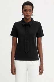 Koszulka polo Karl Lagerfeld  czarna damska B1W17011