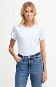 T-shirt DKNY  niebieski damski DJ6T1684