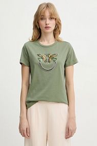 T-shirt pinko  zielony damski 100535.A33F