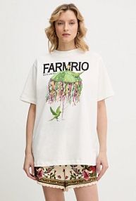 T-shirt Farm Rio  beżowy damski 354563
