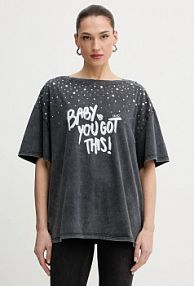 T-shirt Liu Jo  szary damski WA6131.J3868