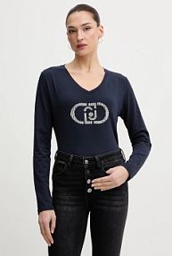 Longsleeve Liu Jo  niebieski damski TA6053.JS003