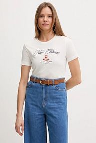 T-shirt Gant  beżowy damski 4202568