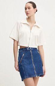 Koszula z krótkim rękawem HUGO  beżowa 50531546