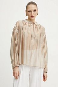 Bluzka ERMANNO Firenze  beżowa damska 56TK021ES3