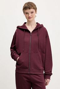 Bluza rozpinana HUGO  bordowy damska 50535240