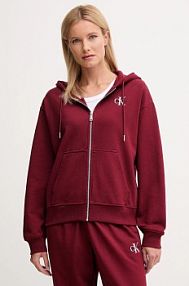 Bluza rozpinana Calvin Klein Jeans  bordowy damska LV047B270G