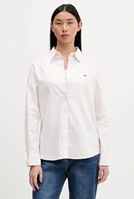 Koszula Tommy Jeans  różowa damska DW0DW19890