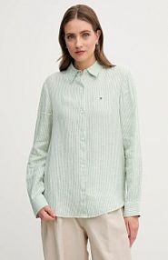 Koszula z długim rękawem Tommy Hilfiger  zielona WW0WW44679