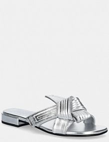 Klapki eleganckie Kenzo  srebrne FE62MU125L77.