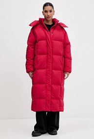 Kurtka puchowa Tommy Jeans  czerwona damska DW0DW21977