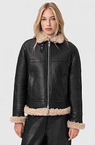 Kurtka skórzana AllSaints  czarna damska W069LB