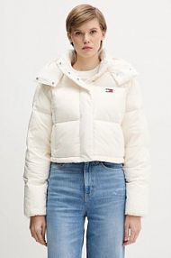 Kurtka puchowa Tommy Jeans  beżowa damska DW0DW21624