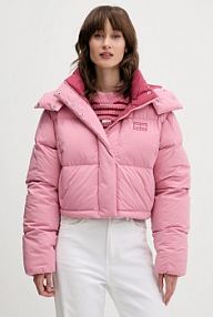 Kurtka puchowa Tommy Jeans  różowa damska DW0DW21624