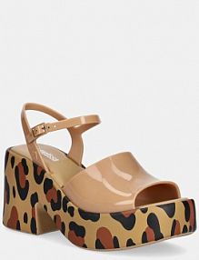 Sandały na obcasie Melissa  brązowe M.35929.BC232