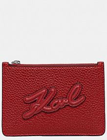 Portfel Karl Lagerfeld  czerwony damski A1W32052