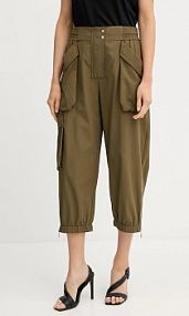 Spodnie eleganckie pinko  zielone damskie 104704.A2ER