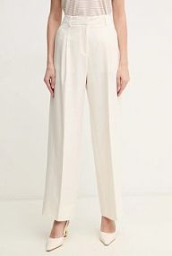 Spodnie eleganckie Boss Orange  beżowe damskie 50546207