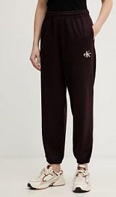 Spodnie dresowe Calvin Klein Jeans  brązowe damskie LV047B235G
