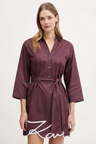 Sukienka Karl Lagerfeld  bordowy A2W46075