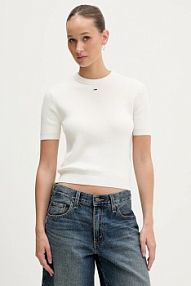 Sweter Tommy Jeans  beżowy damski DW0DW19336