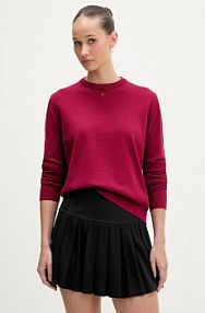 Sweter Tommy Jeans  bordowy damski DW0DW20159