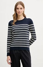 Sweter Tommy Hilfiger  granatowy damski WW0WW44984