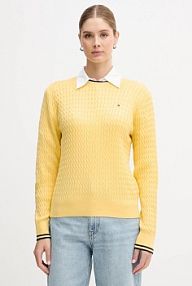 Sweter Tommy Hilfiger  żółty damski WW0WW44993