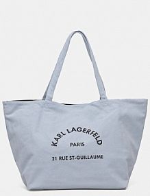 Torebka shopperka Karl Lagerfeld  niebieska A1W50006