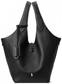 Torebka shopperka Polo Ralph Lauren  czarna 428938031