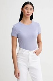 T-shirt Tommy Jeans  fioletowy damski DW0DW20459