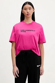 T-shirt Karl Lagerfeld Jeans  różowy damski A1W17005
