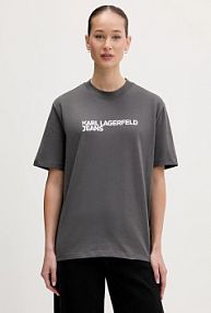 T-shirt Karl Lagerfeld Jeans  szary damski A1W17005