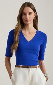 T-shirt Lauren Ralph Lauren  niebieski damski 200815843