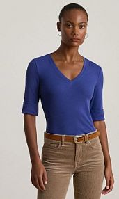 T-shirt Lauren Ralph Lauren  niebieski damski 200815843