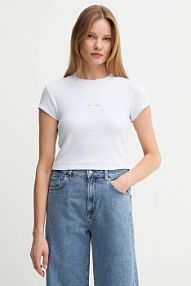 T-shirt Calvin Klein Jeans  fioletowy damski LV047AB802