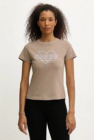 T-shirt Guess  beżowy damski V5GI10.K9RM1