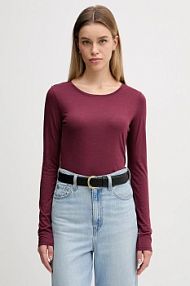Longsleeve Sisley  bordowy damski 3TNHL119S
