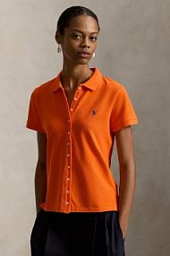 Koszulka polo Polo Ralph Lauren  pomarańczowa damska 211939272